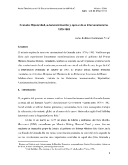 1 Granada: Bipolaridad, autodeterminación y oposición al