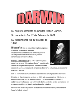 Su nombre completo es Charles Robert Darwin