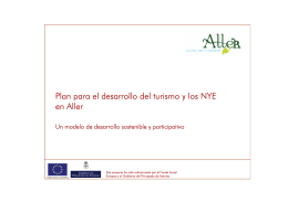 Plan para el desarrollo del turismo y los NYE en Aller. (Año 2005)