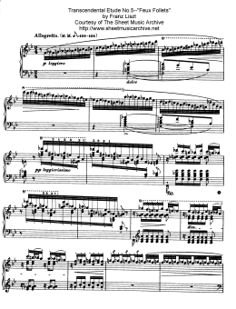 Transcendental Etude No.5--"Feux Follets" by Franz Liszt Courtesy