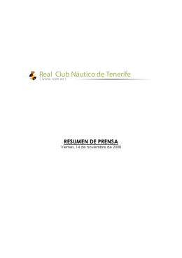 RESUMEN DE PRENSA - Real Club Náutico de Tenerife
