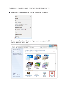Activar "screen saver password protect" Windows 7