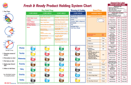 Thawing & Cooling Fresh & Ready Product Holding System Chart