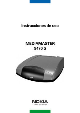 Instrucciones de uso MEDIAMASTER 9470 S