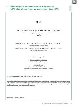 1.1. MINI Entrevista Neuropsiquiátrica Internacional (MINI
