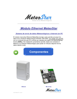 Módulo Ethernet MeteoStar Componentes
