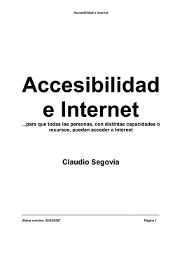 Accesibilidad e Internet
