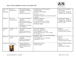 lunes el 10 de septiembre a viernes el 14 de septiembre