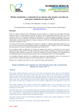 Diseño, instalación y evaluación de un sistema solar térmico con