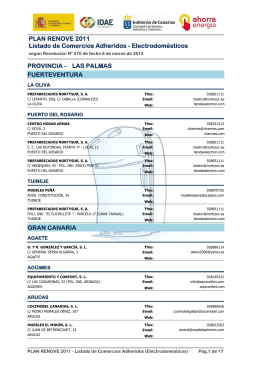 Listado de Comercios Adheridos - Electrodomésticos