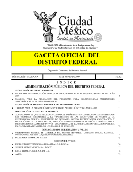 gaceta oficial del distrito federal - Portal Consejería Jurídica y de