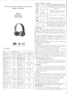Auriculares Stereo Bluetooth multifunción Manual de