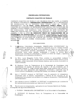 Contrato Colectivo de Trabajo No. 017272 de la INMOBILIARIA