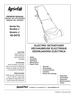 ELECTRIC DETHATCHER DéCHAUMEUSE - Agri-Fab