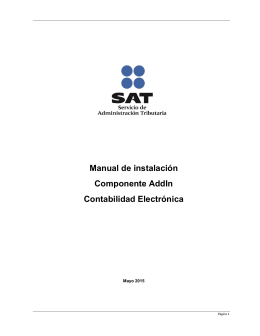 Manual de instalación componente AddIn para Contabilidad