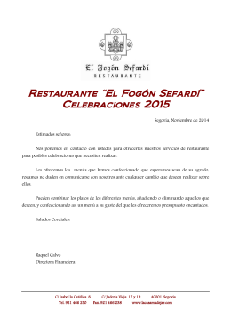 Restaurante “El Fogón Sefardí”