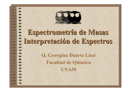 Espectrometría de Masas Interpretación de Espectros - DePa