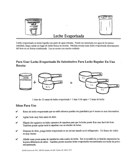 Leche Evaporisada - Kansas WIC Program
