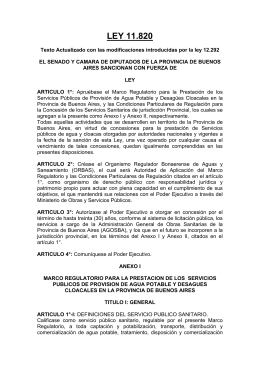 Ley 11.820 - Ministerio de Salud de la Provincia de Buenos Aires