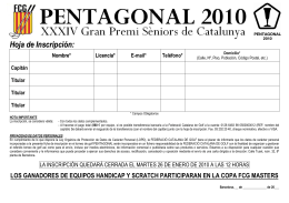 PENTAGONAL 2008 - Federació Catalana de Golf