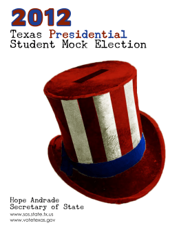 Mock Election Handbook - Texas Secretary of State