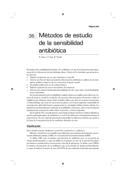 Métodos de estudio de la sensibilidad antibiótica