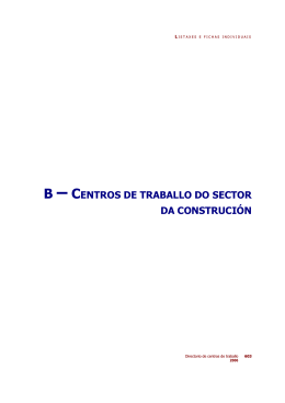 B – CENTROS DE TRABALLO DO SECTOR DA