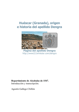 Huéscar (Granada), origen e historia del apellido Dengra