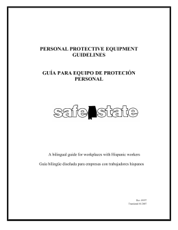 personal protective equipment - UA SafeState