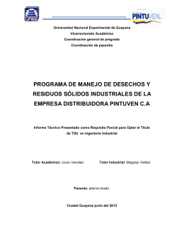 programa de manejo de desechos y residuos sólidos industriales de