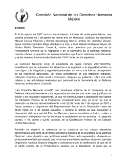 RECOMENDACIÓN No - Comisión Nacional de los Derechos