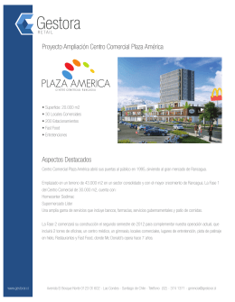 Proyecto Ampliación Centro Comercial Plaza América Aspectos