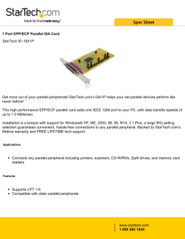1 Port EPP/ECP Parallel ISA Card StarTech ID