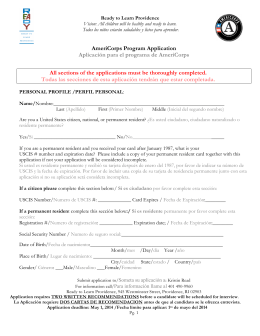 AmeriCorps Program Application Aplicación para el programa de