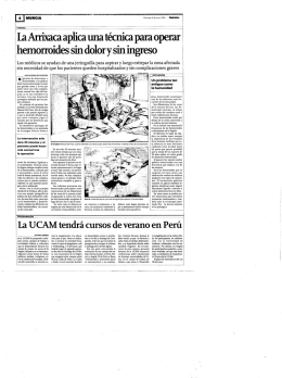 la Arrixaca aplica una técnica para operar