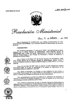 Aprueban la Directiva Sanitaria N° 049