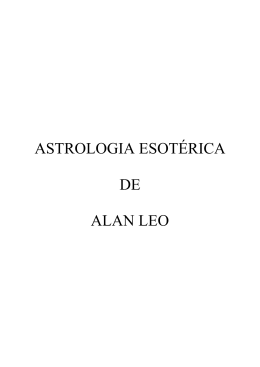 ASTROLOGIA ESOTÉRICA DE ALAN LEO - Astrología