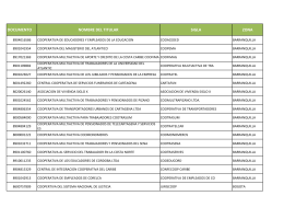 DOCUMENTO NOMBRE DEL TITULAR SIGLA ZONA