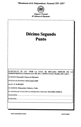 POR LA CUAL SE DECLARA PRÓCER DE LA INDEPENDENCIA