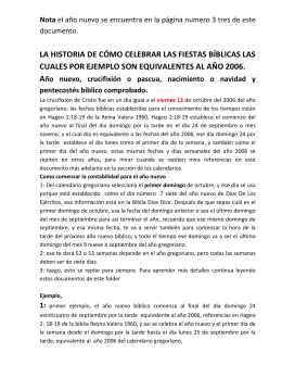 la historia de cómo celebrar las fiestas bíblicas las cuales por