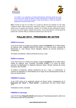 Programa de fiestas en Español 2014