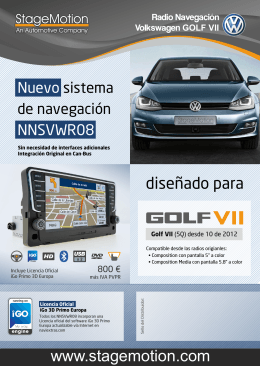 Navegador para Volkswagen GOLF VII