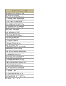 Detallel Plan de Necesidades 2012