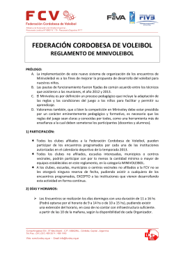REGLAMENTO DE MINIVOLEIBOL - Federación Cordobesa de Voley