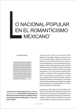 o nacional-popular en el romanticismo mexicano