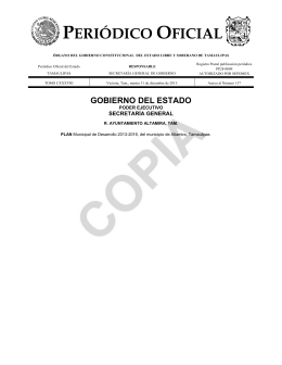 Altamira - Periodico Oficial - Gobierno del Estado de Tamaulipas