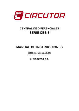 SERIE CBS-8 MANUAL DE INSTRUCCIONES