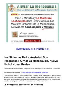 Aliviar La Menopausia. Nuevo Nicho! - User Review