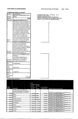 Cuarto Ajuste al Plan Anual de Adquisiciones