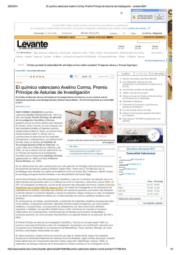 El químico valenciano Av...stigación - Levante-EMV